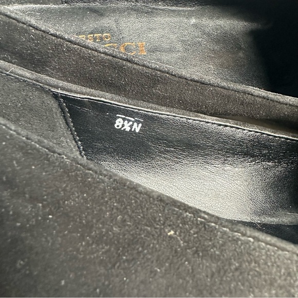 Sesto Meucci Womens Shoes Black Kamile Embellished Suede Loafers Size 8.5 Flats - Picture 5 of 8